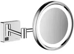 hansgrohe AddStoris Rasierspiegel mit LED Leuchte 41790000, Kosmetikspiegel, chrom