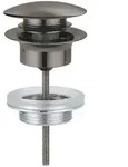 GROHE Ablaufgarnitur mit Klickverschluss 65807000, Montagezubeh&ouml;r, hard graphite