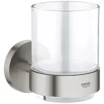 GROHE Essentials Glas mit Halter, Accessoires, 40447DC1, supersteel