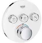 GROHE Grohtherm SmartControl Thermostat Fertigmontageset mit 3 Absperrventilen, runde