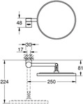 GROHE Selection Kosmetikspiegel, Kosmetikspiegel, 41077DC0, supersteel