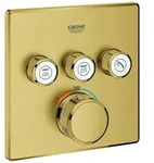 GROHE Grohtherm SmartControl Thermostat Fertigmontageset mit 3 Absperrventilen,
