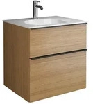 burgbad Fiumo Mineralguss-Waschtisch mit Unterschrank 62 cm, mit Griff G0200,