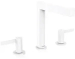 hansgrohe Finoris 3-Loch Waschtischarmatur 160 mit Push-Open Ablaufgarnitur,
