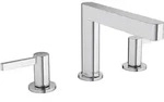 hansgrohe Finoris 3-Loch Waschtischarmatur 110 mit Push-Open Ablaufgarnitur,