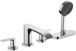 hansgrohe Vivenis 4-Loch Wannenrandarmatur mit Schlauchbox 75444000,...