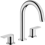 hansgrohe Vernis Shape 3-Loch Waschtischarmatur mit Zugstangen-Ablaufgarnitur,