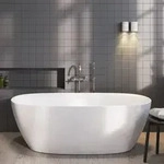 Megabad Home freistehende Badewanne 170 x 80 cm, BD21005, Badewannen, wei&szlig; gl&auml;nzend
