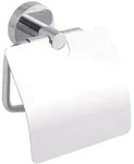 tesa SMOOZ Toilettenpapierhalter mit Deckel, Accessoires, chrom
