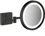 hansgrohe AddStoris Rasierspiegel mit LED Leuchte, Kosmetikspiegel, mattschwarz