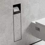 hansgrohe XtraStoris Rock Einbau-Toilettenb&uuml;rstenhalter mit Papierhalter und