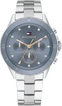 Tommy Hilfiger Damenuhr Mellie aus Edelstahl, bicolor silber