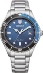 Citizen Armbanduhr f&uuml;r Herren aus Edelstahl, Eco-Drive silber