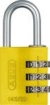 ABUS Aluminium Zahlenschloss 145/30 gelb 46618