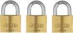 ABUS Messing 45/40 Triple Vorhangschloss 3er Set 11825