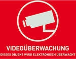 ABUS Warnaufkleber Video&uuml;berwachung gro&szlig; deutsch AU1320