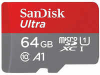 SanDisk microSD Card Ultra 64GB Class 10 + Adapter SDSQUA4-064G-GN6MA