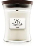 Woodwick Linen Duftkerze mit Holzdocht 275 g