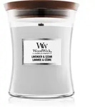 Woodwick Lavender & Cedar Duftkerze mit Holzdocht 275 g