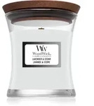 Woodwick Lavender & Cedar Duftkerze mit Holzdocht 85 g