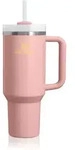 Stanley Quencher H2.O FlowState&trade; Tumbler Edelstahlbecher mit Trinkhalm gro&szlig; Peach