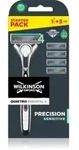 Wilkinson Sword Quattro Essential 4 Titanium Sensitive Rasierer + Rasierklingen 4 pc