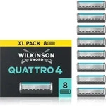 Wilkinson Sword Quattro Essential 4 Titanium Sensitive Rasierklingen 8 St.
