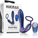HUEMAN Black Hole 2 in 1 Butt-Plug mit Fernsteuerung 14.3 cm