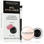 Revolution Gel Eyeliner Pot Gel-Eyeliner mit Pinselchen Farbton Black 3 g