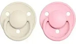 BIBS De Lux Natural Rubber Size 2: 6+ months Schnuller Ivory / Baby Pink 2 St.