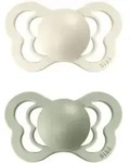 BIBS Couture Natural Rubber Size 1: 0+ months Schnuller Ivory / Sage 2 St.