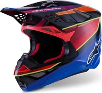 Alpinestars Motocross-Helm Supertech S-M10 XL Era - Blau/Rot/Flo Gelb