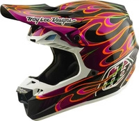 Troy Lee Designs Motocross-Helm SE5 Carbon MIPS 2XL Torched - Schwarz/Violett