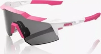 100% 100% MTB-Sportbrille Speedcraft Puddy Pink White - Smoke Lens Wei&szlig;