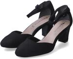Tamaris Spangenpumps - Gr. 38 - Schwarz - Textil