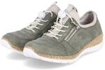 Rieker Slip-On-Sneaker - Gr. 37 - Gr&uuml;n - Textil & Synthetik