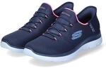 Skechers Slip On Sneaker DIAMOND DREAM - Gr. 36 - Blau - Textil