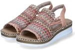 Rieker Sandalen - Gr. 42 - Mehrfarbig - Textil & Synthetik