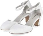 Tamaris Riemchenpumps - Gr. 37 - Wei&szlig; - Synthetik