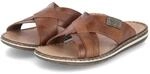 Rieker Pantoletten - Gr. 40 - Braun - Glattleder