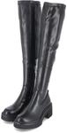Tamaris Overkneestiefel - Gr. 36 - Schwarz - Synthetik