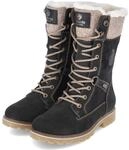 Remonte Schn&uuml;rstiefel - Gr. 37 - Schwarz - Leder & Textil