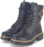 Rieker Schn&uuml;rboots - Gr. 36 - Schwarz - Kunstleder