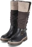 Rieker Stiefel - Gr. 37 - Schwarz - Textil & Synthetik