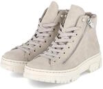 Rieker Schn&uuml;rstiefeletten - Gr. 38 - Beige - Kunstleder