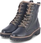 Paul Green Winterschn&uuml;rstiefeletten - Gr. 37 - Schwarz - Leder & Textil