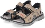 Rieker Sandalen - Gr. 40 - Beige - Textil & Synthetik