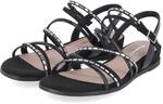 Tamaris Sandalen - Gr. 37 - Schwarz - Textil & Synthetik