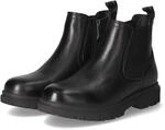 Tamaris Chelsea Boots - Gr. 36 - Schwarz - Leder & Textil