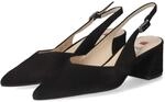 H&ouml;gl Slingpumps - Gr. 37,5 - Schwarz - Rauleder